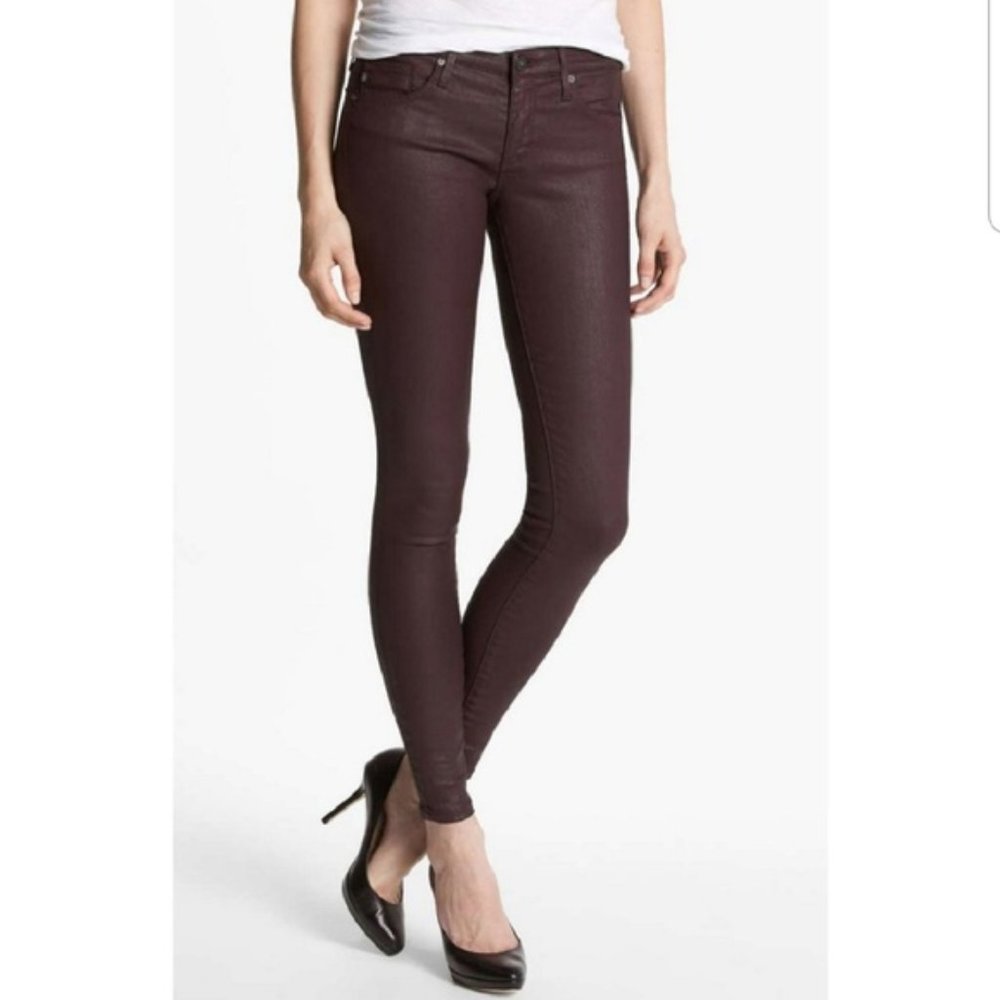 *SOLD* AG Burgundy Coated Jean